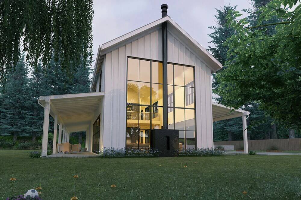 fachada moderna para casa de fazenda