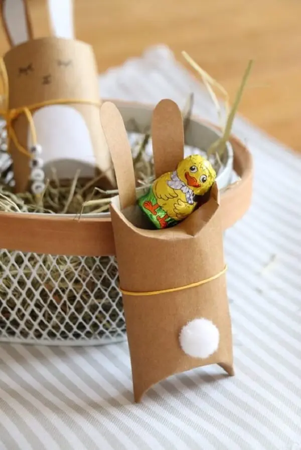A Páscoa pode ficar ainda mais divertida na presença de artesanato com rolo de papel higiênico. Fonte: Pinterest