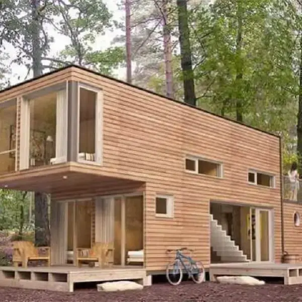 Casa container de madeira ecológica