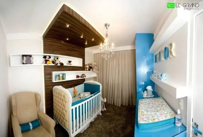 Cores para quarto de bebê azul Projeto de Bolda e Bueno