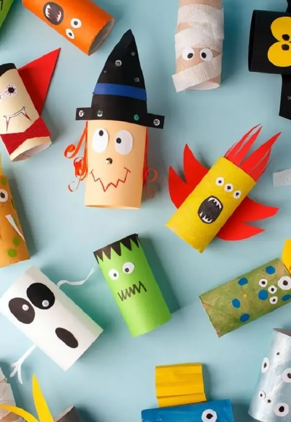 Crie peças criativas e divertidas com rolos de papel higiênico. Fonte: Pinterest