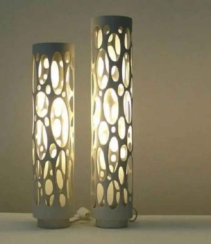 luminárias de PVC