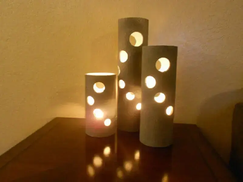 luminárias de PVC simples