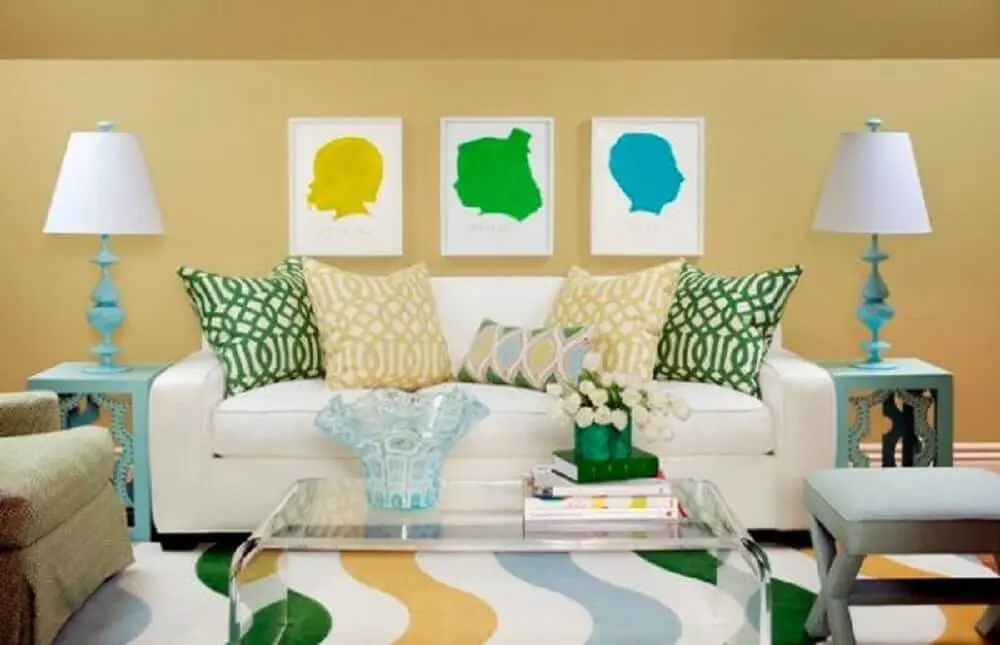 modelos de almofadas coloridas para sofá