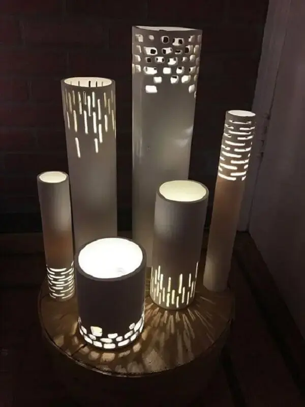Luminária de PVC - Moinho de Vento