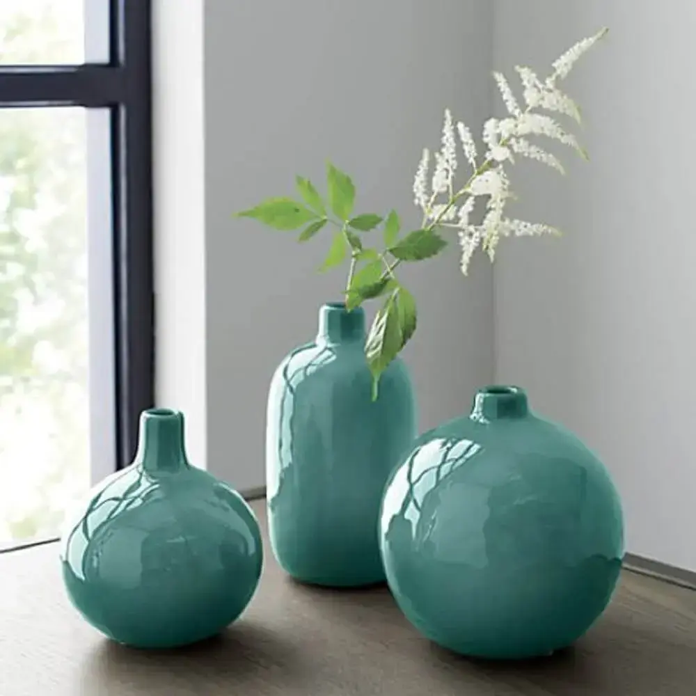vasos decorativos de cerâmica esmaltada