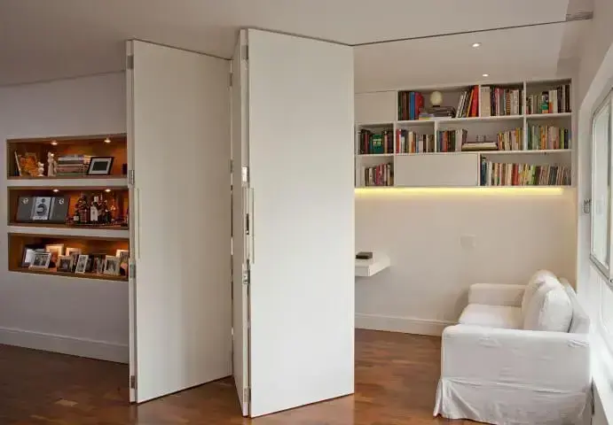 Sala com porta camarão Projeto de Renata Molinari