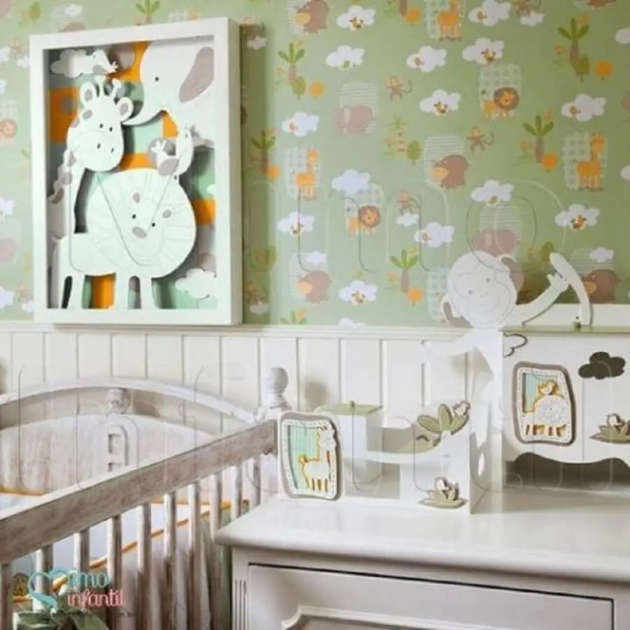 papel de parede infantil para quarto de bebê