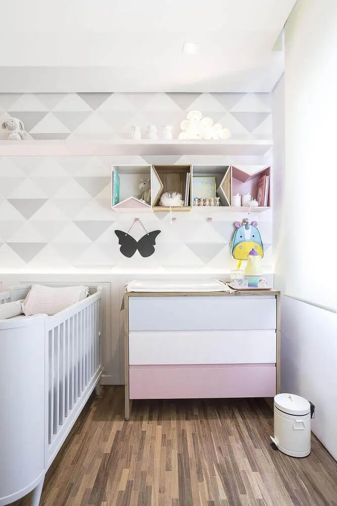 papel de parede para quarto de bebê com tema neutro