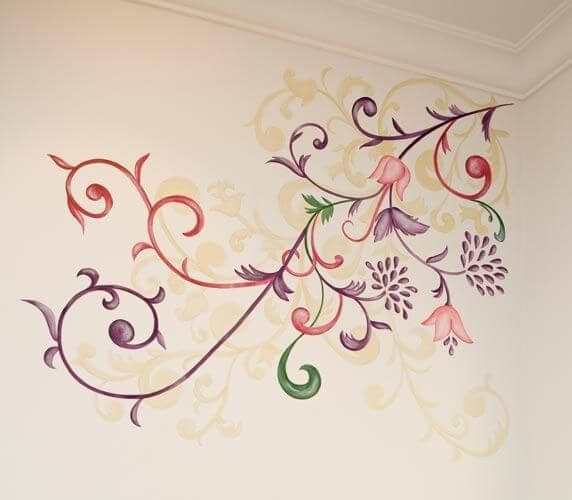 Adesivos de parede para quarto florido Projeto de Lucia Tacla