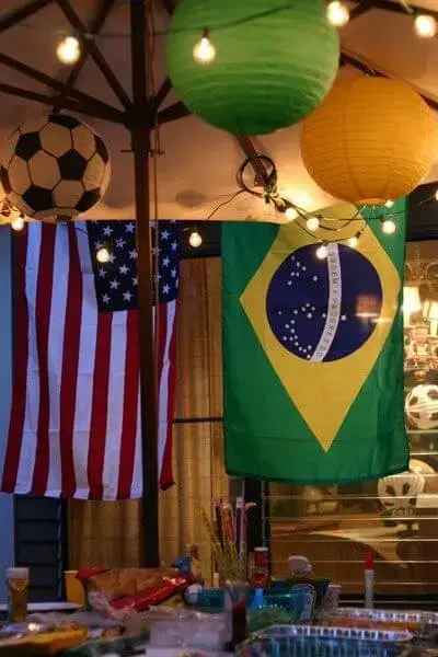 Decoração de copa do mundo bandeiras grandes