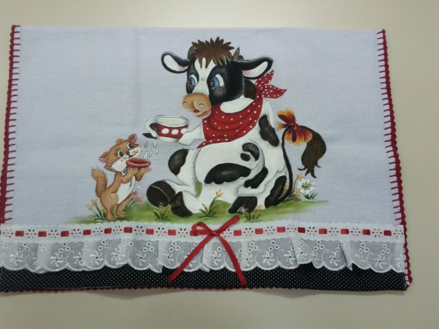 Pintura em tecido de vaca