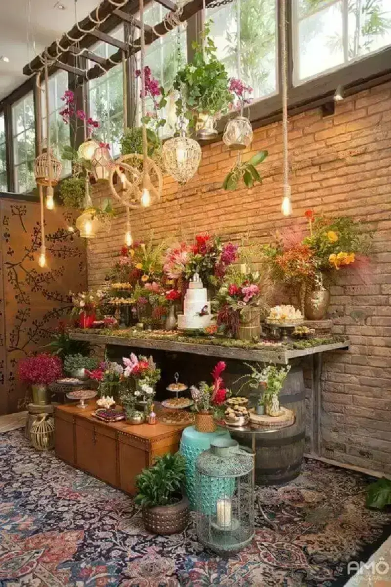 arranjos de flores coloridas para decoração de mesa de casamento rústico Foto Ideias Decor