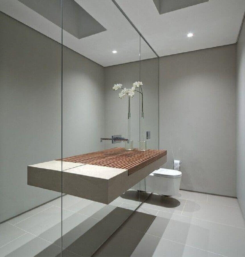 banheiro decorado com estilo minimalista