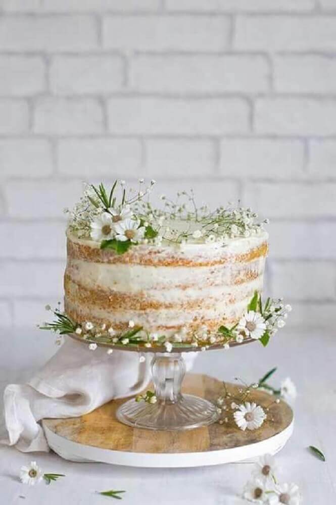 bolo simples de casamento