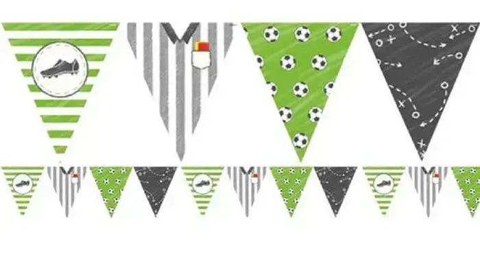 decoração da copa do mundo - bandeirinhas de futebol