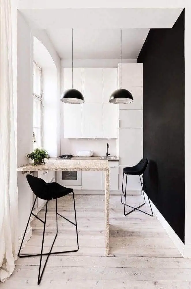 decoração de cozinha minimalista