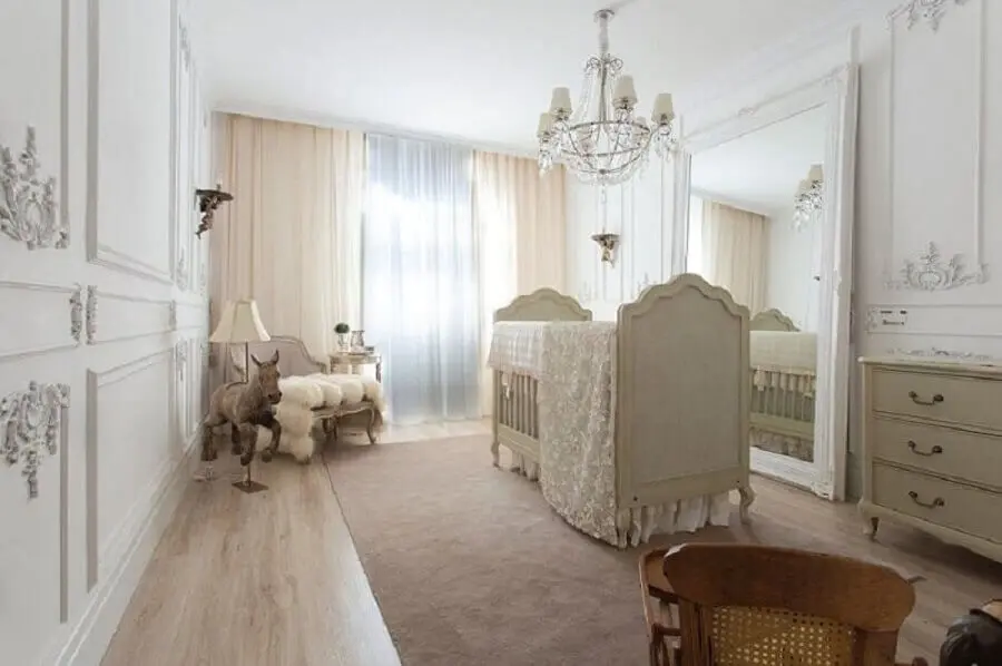 decoração de quarto de bebê feminino estilo provençal