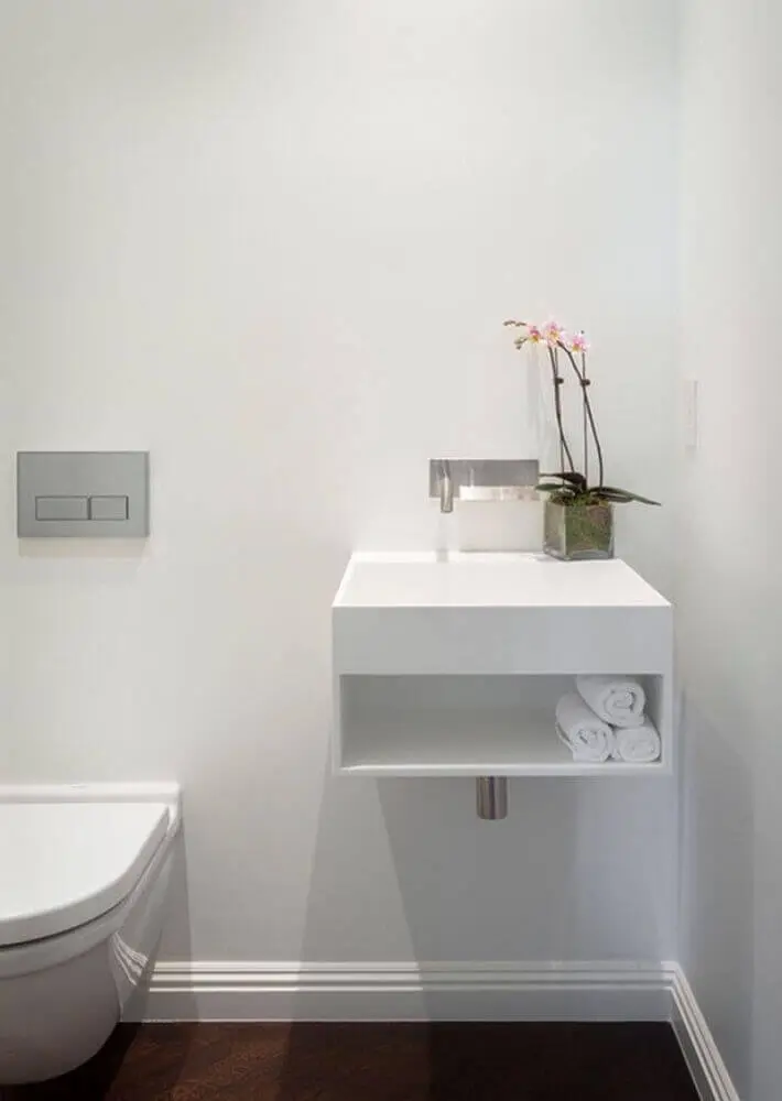 minimalismo para decoração de banheiro