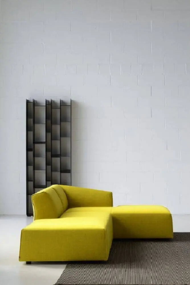 modelo de sofá moderno modular amarelo