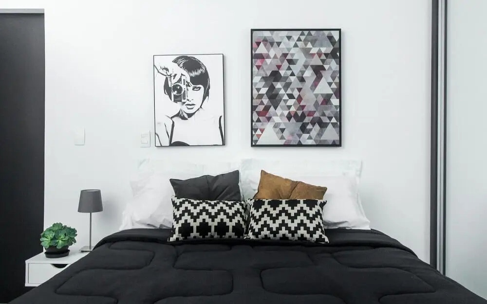 modelos de quadros minimalistas para decoração de quarto