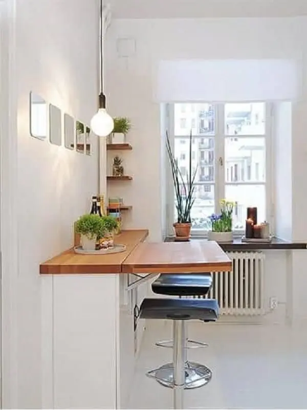 mesa dobrável de madeira para cozinha