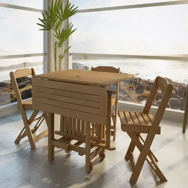Mesa dobrável para jardim
