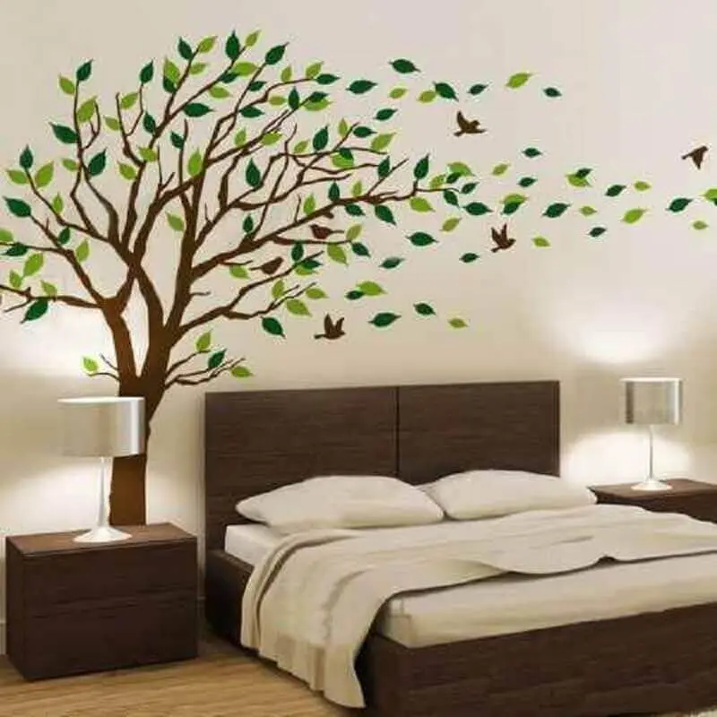 adesivo de árvore para decoração de parede