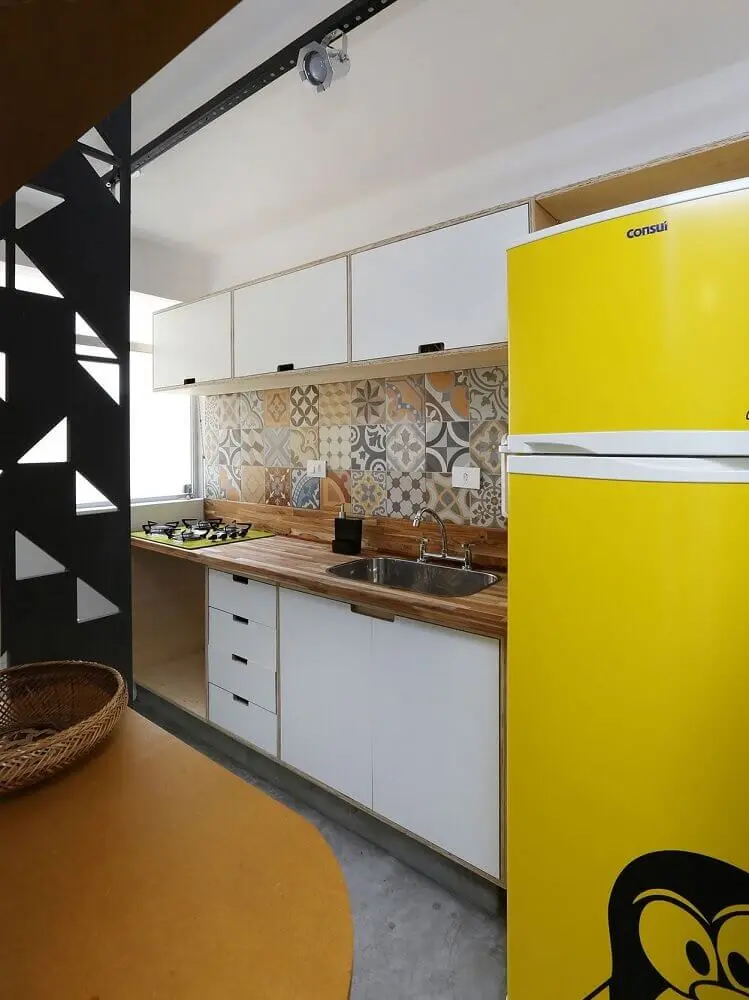 modelo de armário de cozinha modulado para cozinha pequena