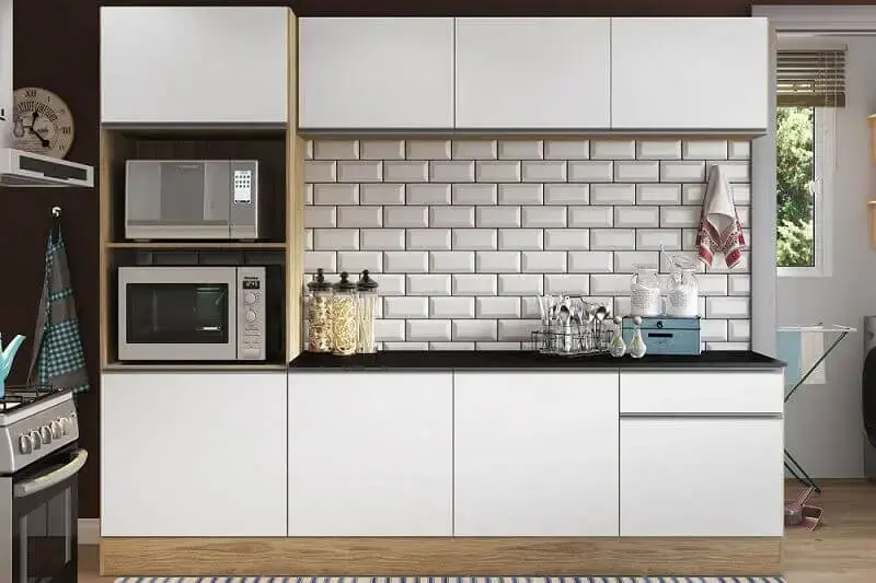 modelo simples de armário de cozinha pequeno 