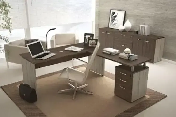 modelo simples de birô para escritório