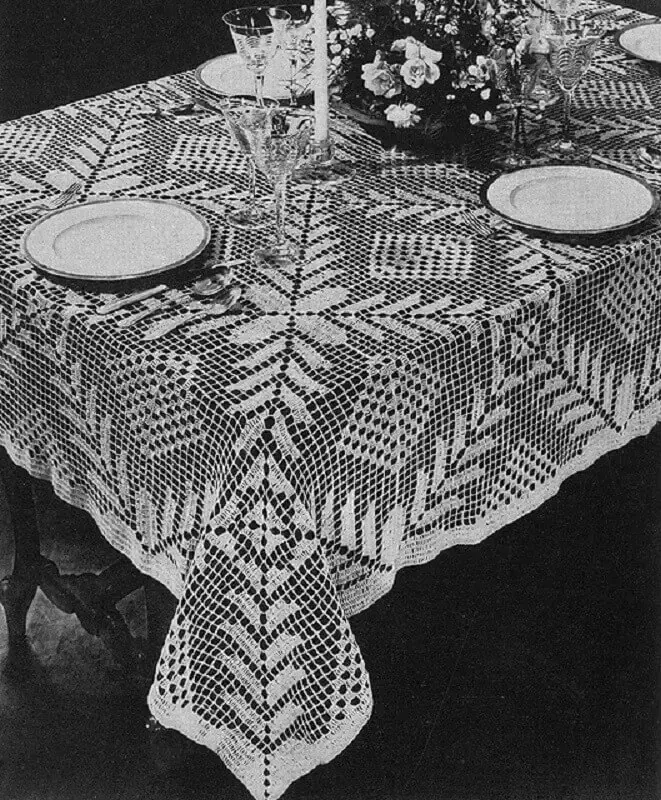 pontos delicados para toalha de mesa em crochê