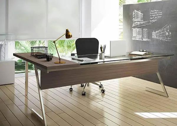 Mesa para escritório em vidro sofisticado