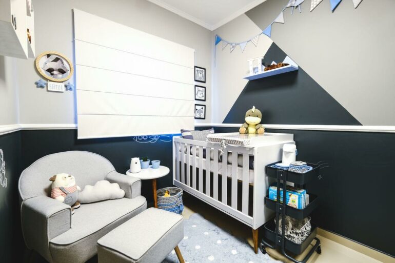 Móveis para quarto de bebê. Projeto de Meraki Engenharia e Arquitetura