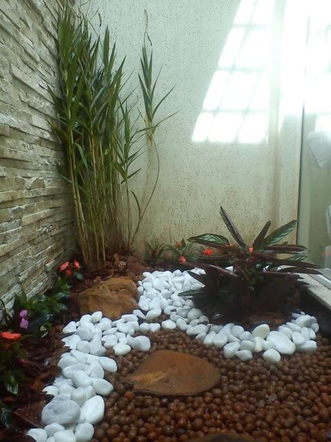 Pedras para jardim de inverno dolomita branca e argila expandida Projeto de Cadeiras Jardins