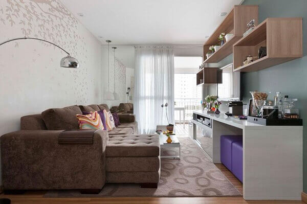 Salas modernas pequena de estar