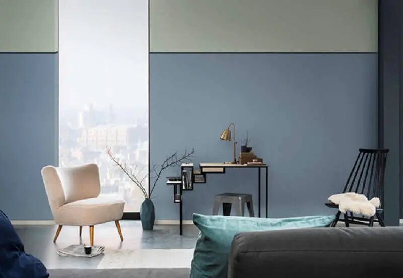 combinação de cores para sala minimalista Foto Amara