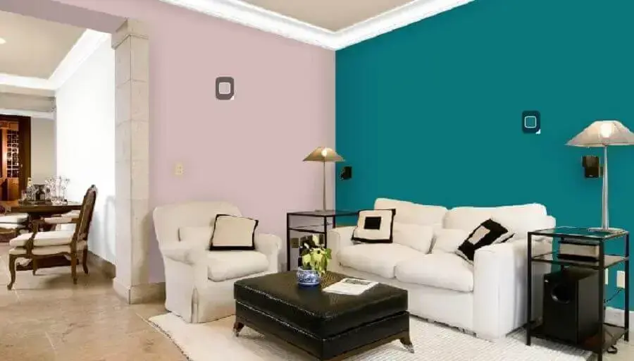 cores para pintar sala pequena e simples Foto Decoração de Casa