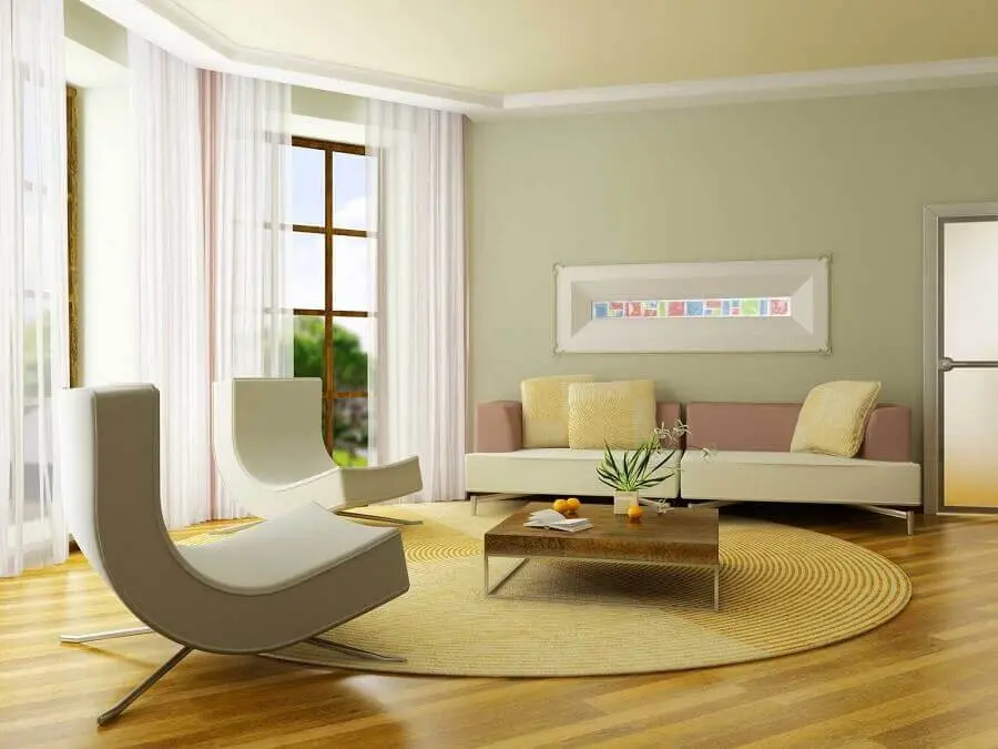 cores para sala com decoração neutra Foto Home Starfin