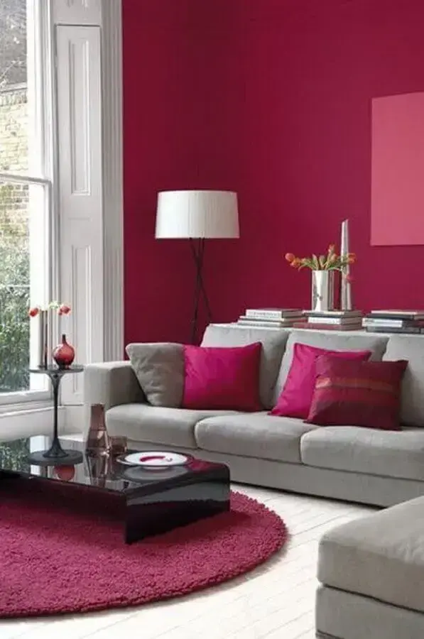 cores para sala com sofá cinza Foto Espaço Casa