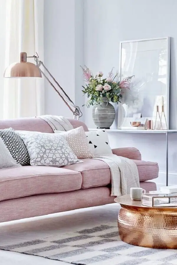 cores para sala com sofá rosa Foto Home Design Ideas