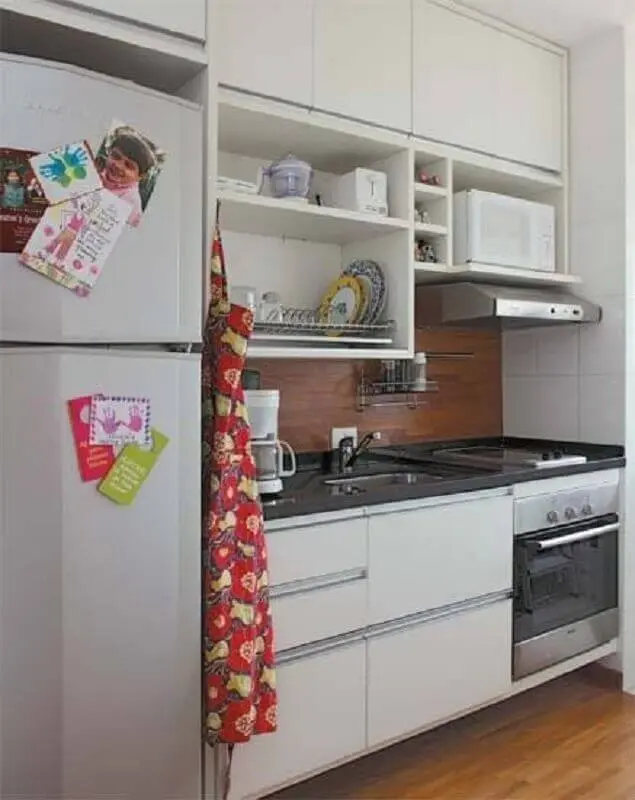 decoração simples com nichos para cozinha pequena
