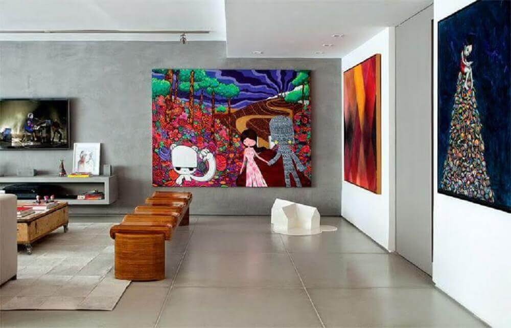 modelo coloridos de quadros para sala de estar