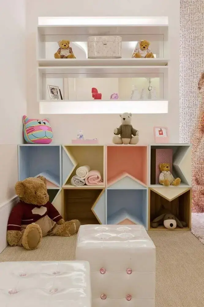 modelos diferentes de nichos para quarto de bebê