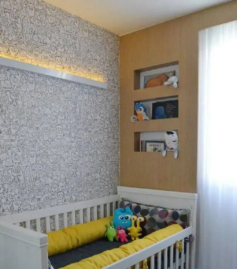 nichos embutidos para quarto de bebê