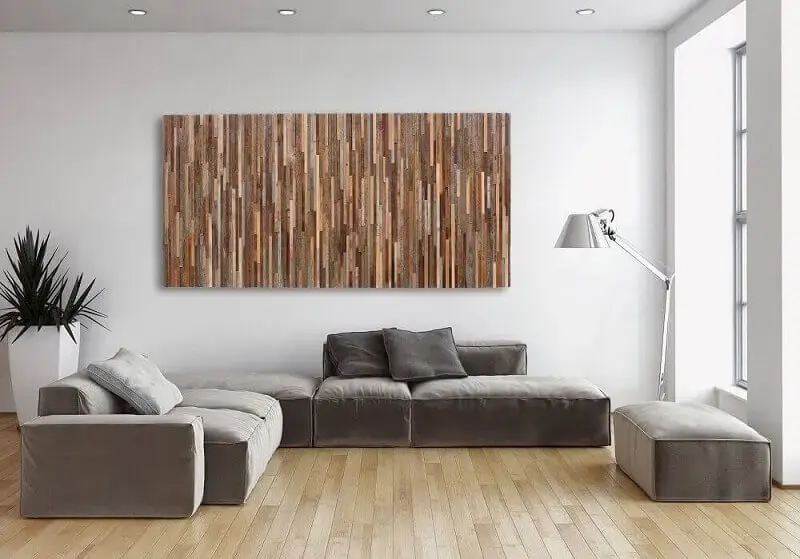 Modelos de quadros grandes para sala com decoração moderna e minimalista