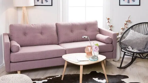 Salas modernas sofá rosa
