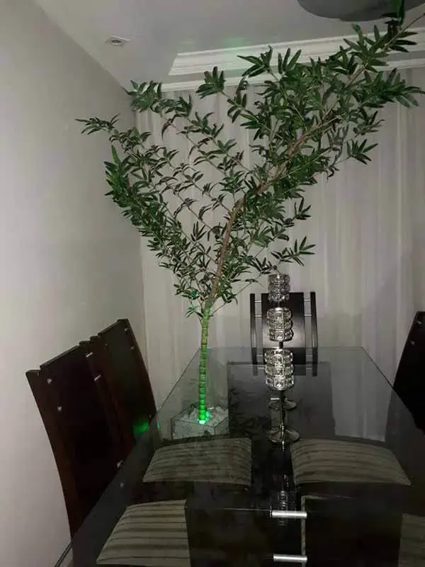 Bambu Mossô artificial para sala de jantar