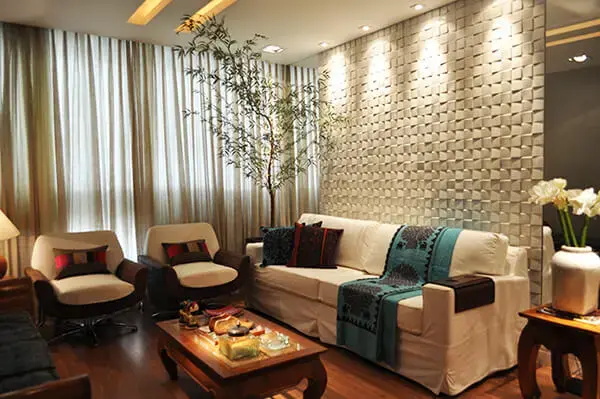 Bambu Mossô em apartamento decorado