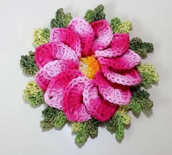 Crochê flor begônias